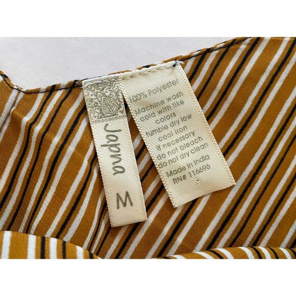 Japna Neutral Brown Striped Satin Cami / Camisole, Size M - Picture 9 of 12